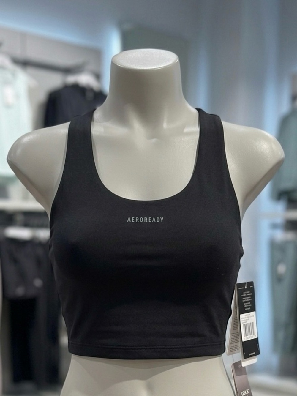 Adidas Girls' Aeroready Training Crop Top Black Size XL (16)